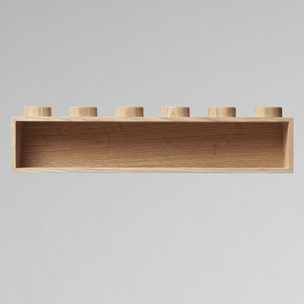 Room Copenhagen - LEGO® 木製裝飾書架 (淺色橡木)