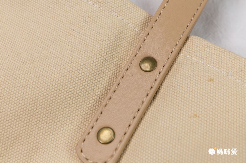 純色帆布單肩包/托特包-杏色 (33x35x7cm)