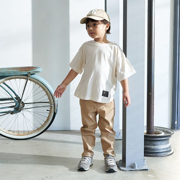 日本 b-ROOM - 純棉柔軟定番素色短袖上衣-淺黃