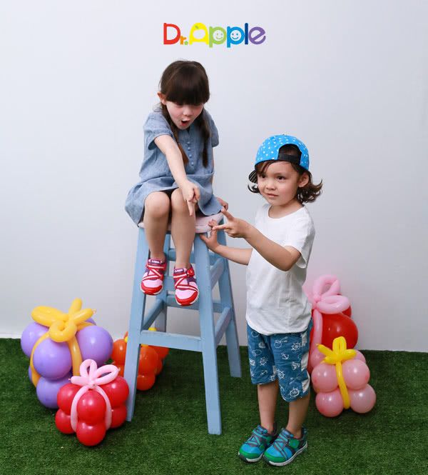 Dr. Apple - 機能童鞋-個性輕量透氣休閒童鞋-紅