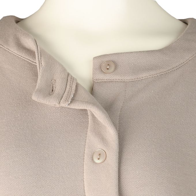 akachan honpo - 長袖彈性洋裝-防止裙擺上翻設計-摩卡色 (M~L)