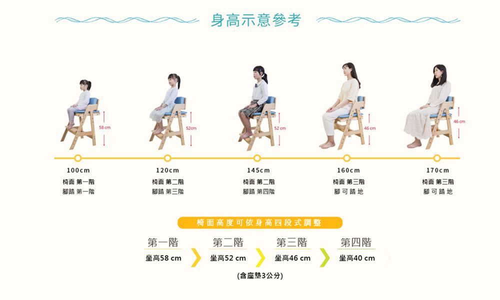 MyTolek 童樂可 - 台灣製原木學學椅-冷灰色