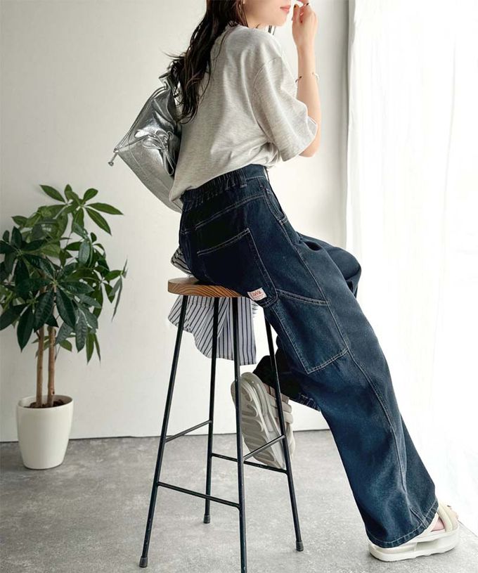 日本 Classical Elf - 超顯瘦厚磅百搭直筒褲-黑