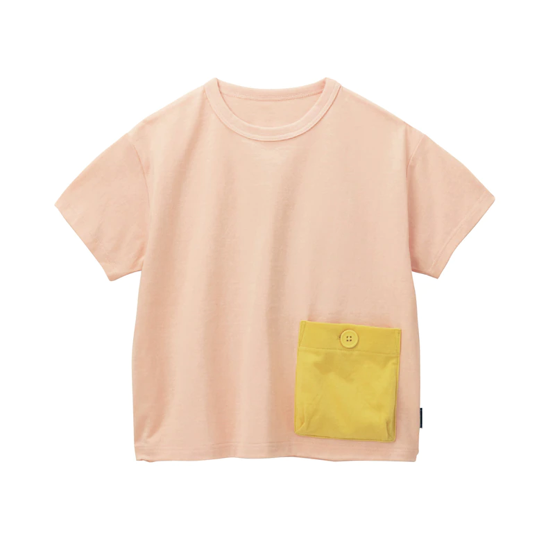 日本千趣會 - GITA 天竺棉短T-撞色口袋-綠x黑