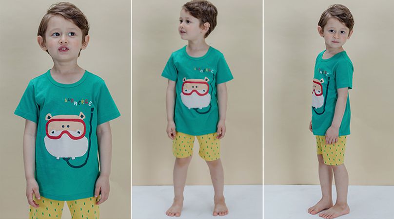 韓國 Sopoliini 童趣北歐風☺ 夏季純棉套裝 / 家居服