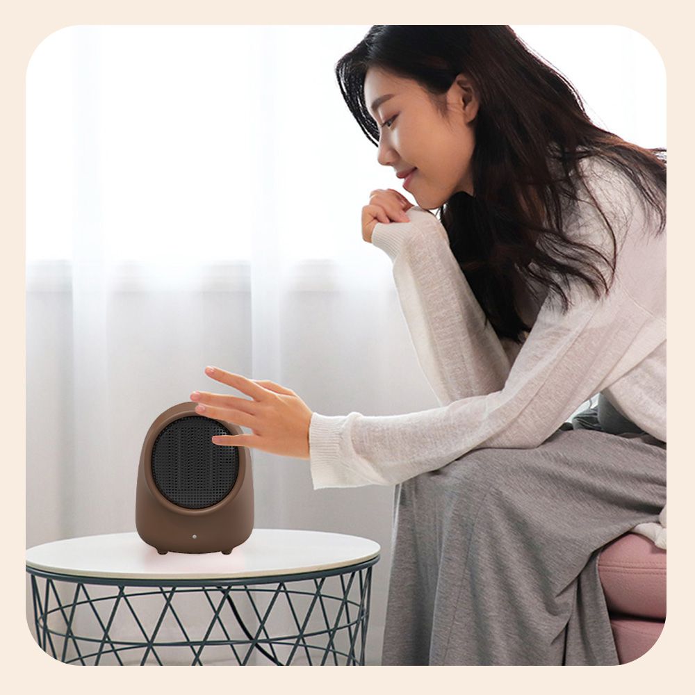 桌面暖風機 小熊-棕色