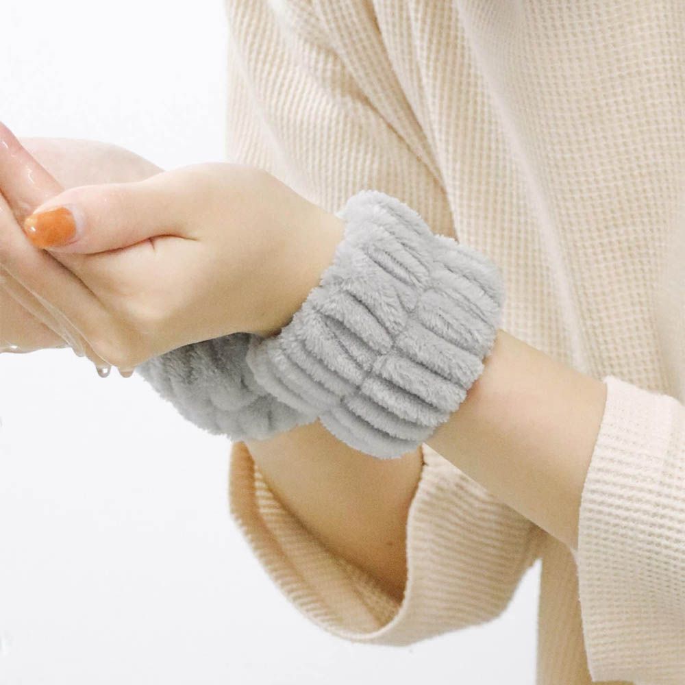 [人氣商品]洗臉清爽吸水手腕套-灰