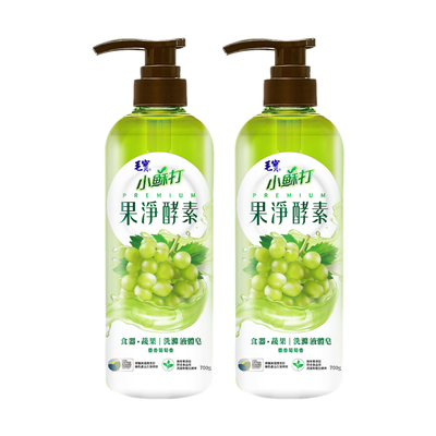 毛寶 maobao - 果淨酵素食器蔬果洗滌液體皂-麝香葡萄-700g【2入組】