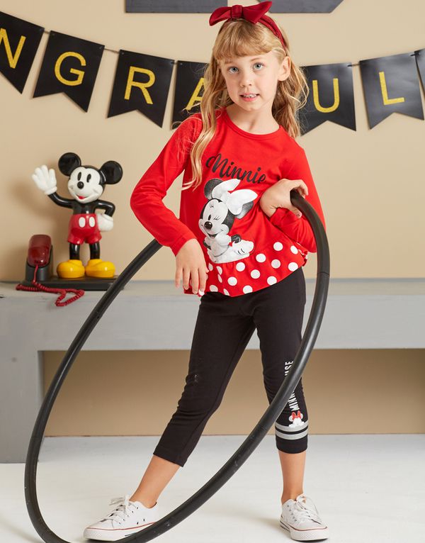 麗嬰房 Disney - 米妮系列小甜心荷葉-紅色