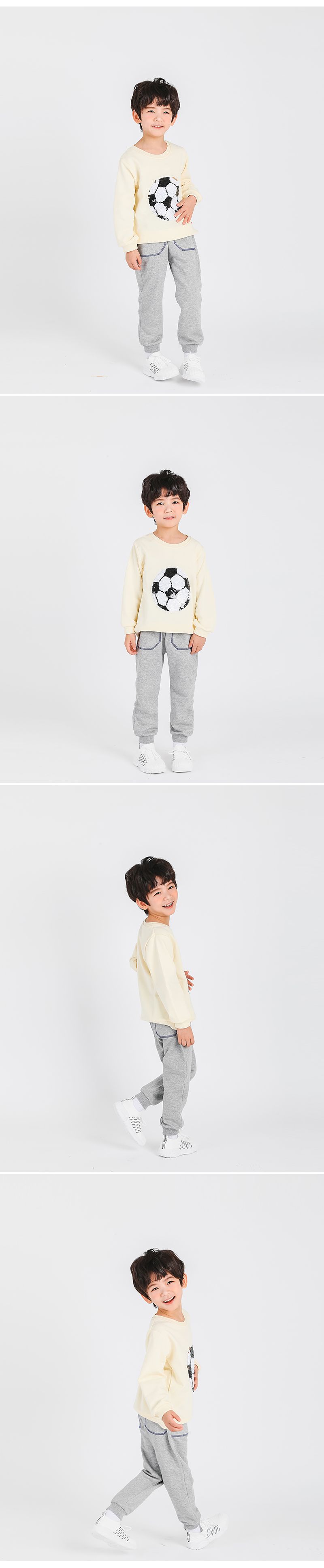 韓國 OZKIZ - 閃亮變色長袖大學T-足球