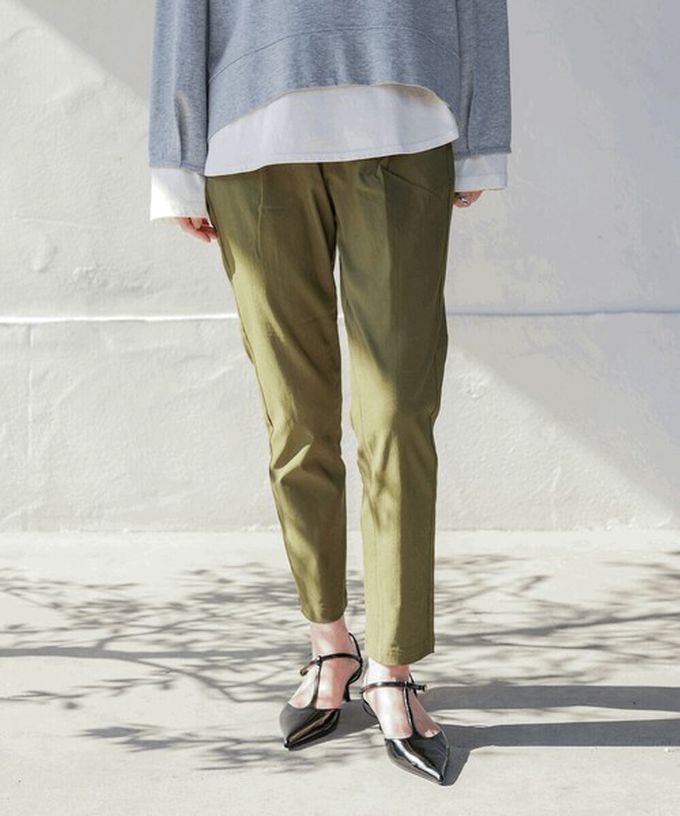 日本 Bab - 接觸冷感 UVcut定番美腳九分褲-葡萄紫