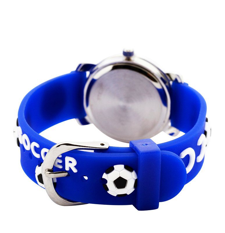 3D立體卡通兒童手錶-經典小圓錶-藍色足球