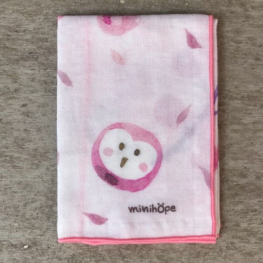 minihope美好的親子生活 - 消失中的草鴞-有機棉雙層紗手帕 (28x28cm)