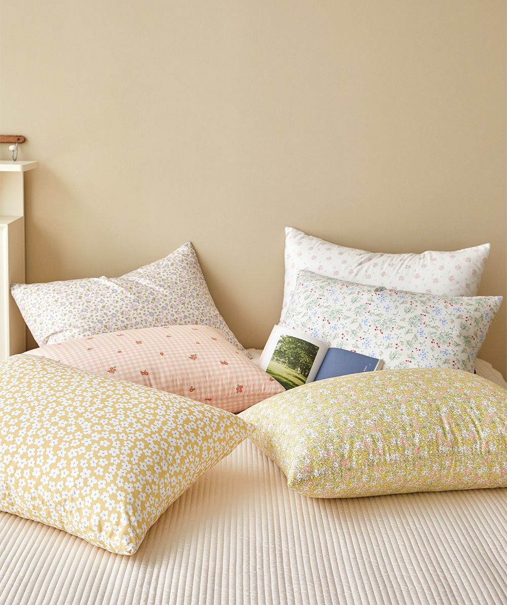 韓國 Maatila - 可水洗超細纖維桃皮感棉被-格子花花