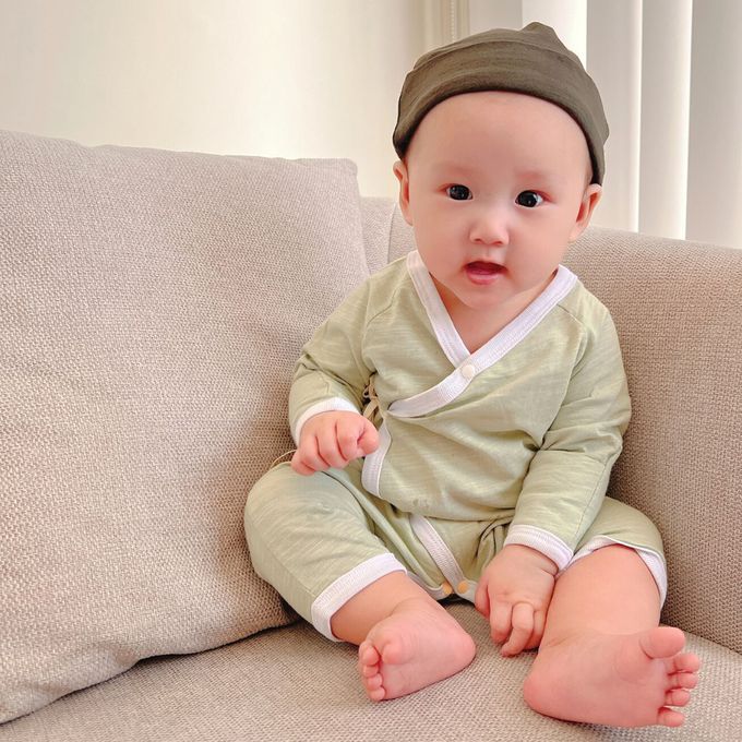 YOUrs - 竹節棉清新甜蝴蝶衣2件組-甜芋粉+蜜桃粉