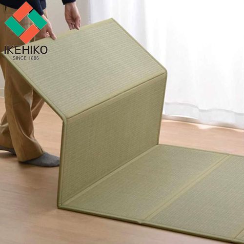 日本製天然無染藺草榻榻米摺疊床墊-單人加大120×210cm