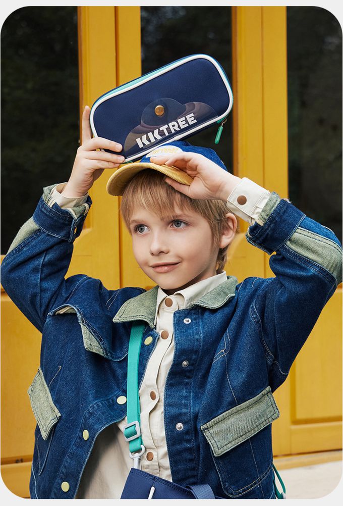 kocotree - 簡約大容量筆袋-藍色