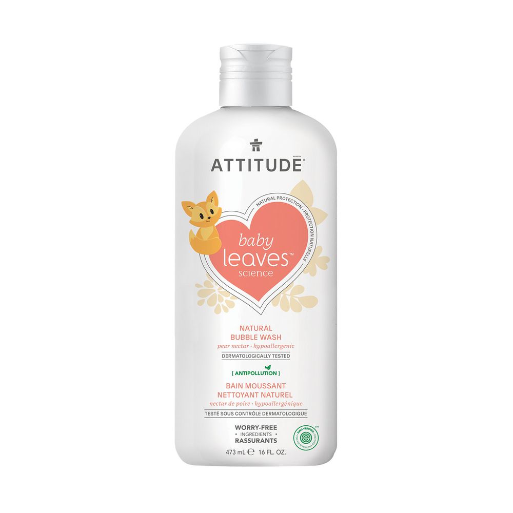 加拿大 ATTITUDE 艾特優 - 嬰幼兒泡泡浴-梨花蜜-473ml