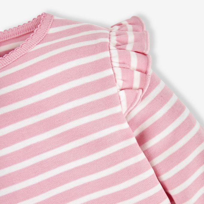 英國 JoJo Maman BeBe - 幼/兒童100%純棉長袖上衣 2 件組(可當內搭)-粉色碎花