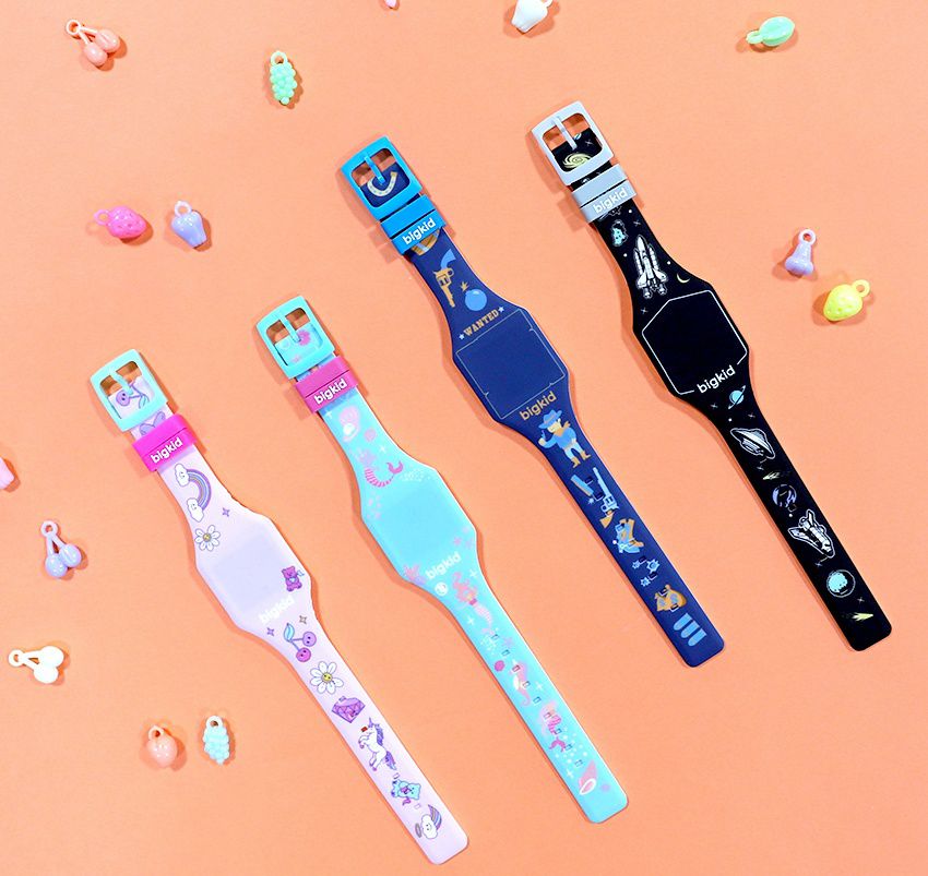 韓國 bigkid - 香香LED電子錶-深藍(橘子香)