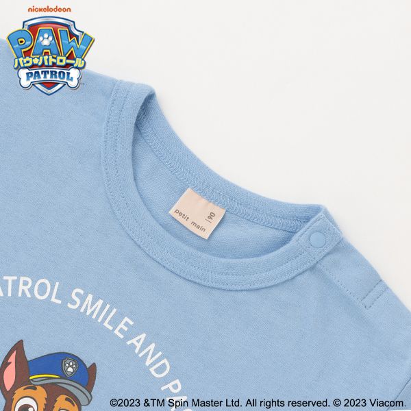 日本 petit main - 汪汪隊聯名 印花短袖上衣-毛毛-卡其