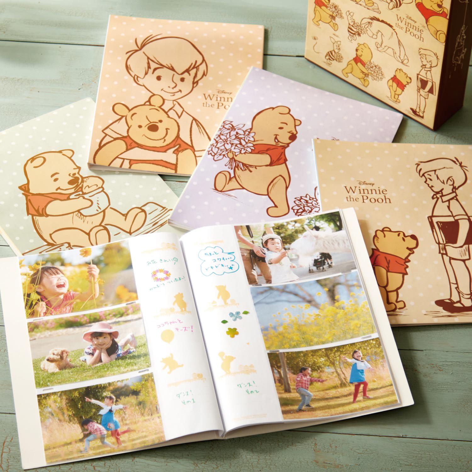 日本千趣會 - 迪士尼 相片紀錄收納本/相冊(五本組)-維尼-褐 (3x5相片*210枚)