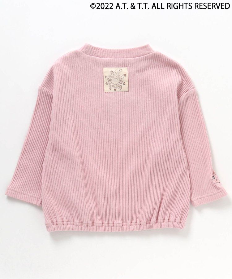 日本 apres les cours - 泡泡先生聯名 刺繡圖案羅紋上衣-勝利-青綠
