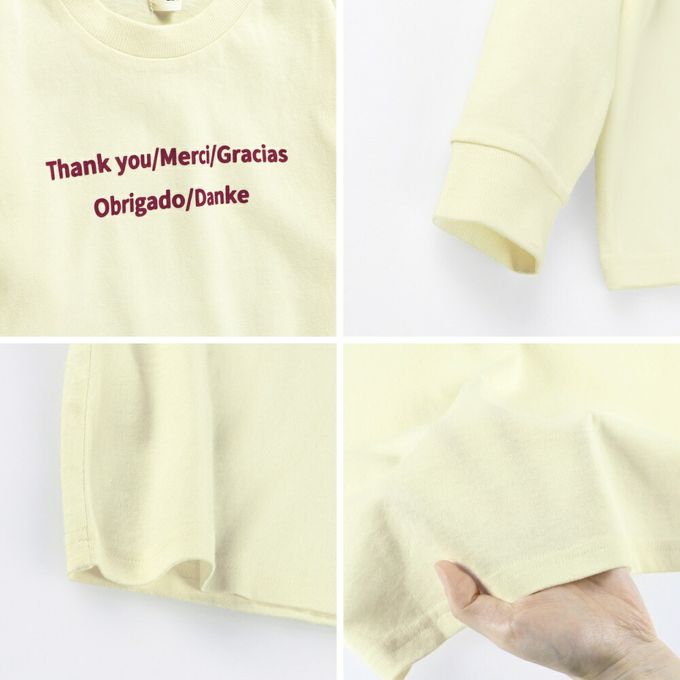 日本 BRANSHES - 100%棉 可愛女孩印花長袖上衣-草寫LOGO-海軍藍