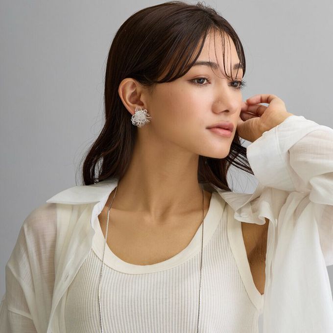 日本 Melody Accessory - 日本製 綻放夏日花朵耳環-耳針