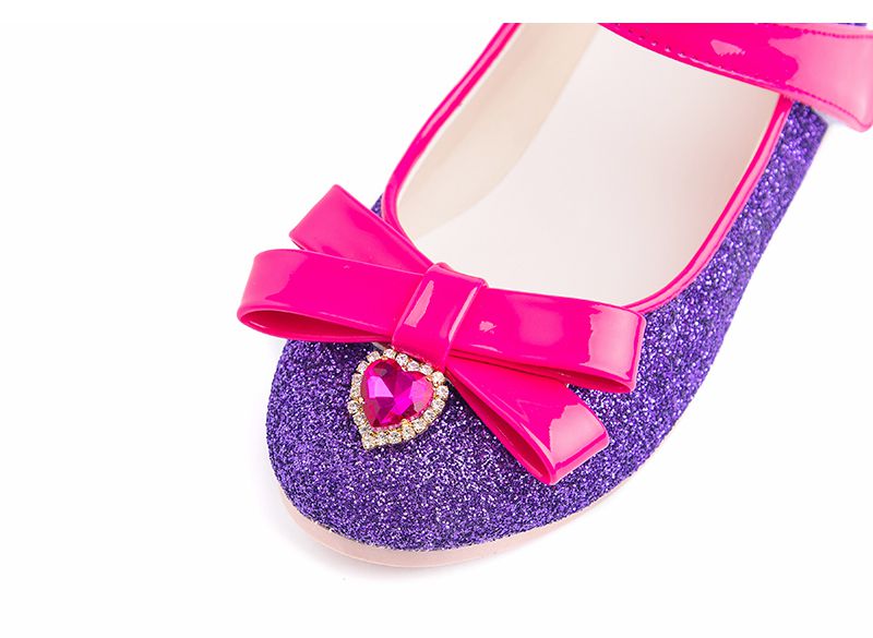 韓國 OZKIZ - 亮粉紫寶石愛心皮鞋