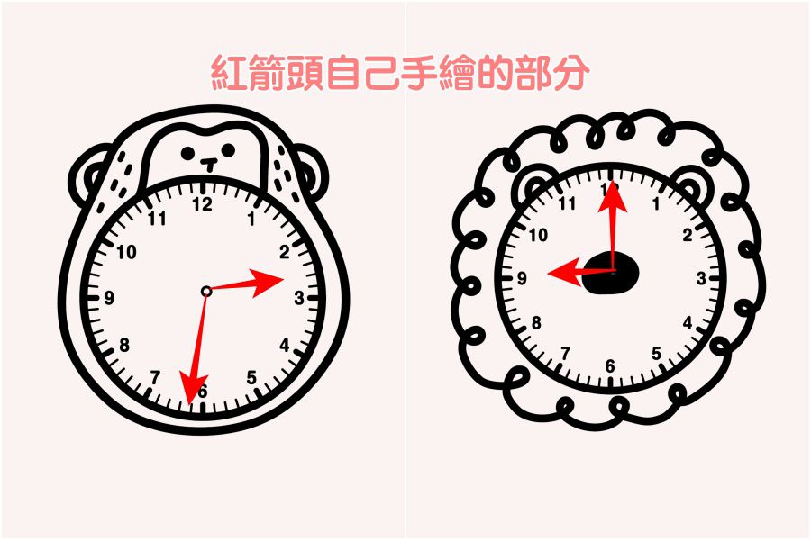 年年.studio - 印章-猴子時鐘印章 (4.5x4.5cm)-1入