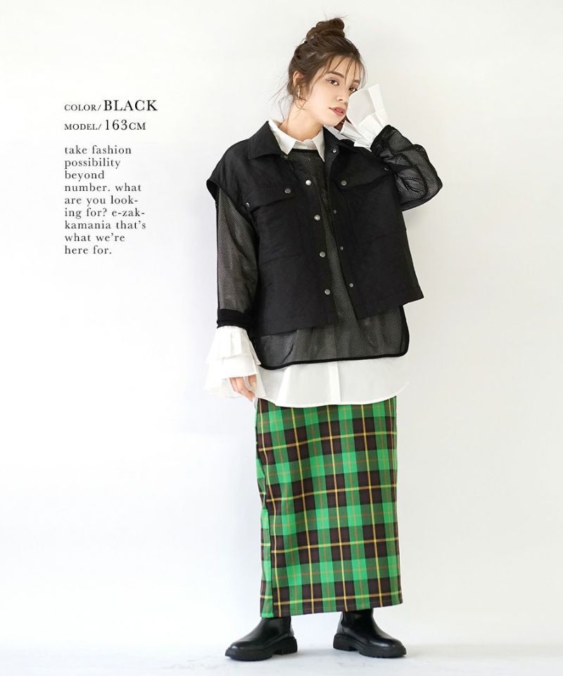 日本 zootie - 絎縫率性多口袋穿搭背心-米白