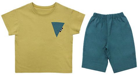 韓國 Rainbowkids - 純棉套裝-三角口袋