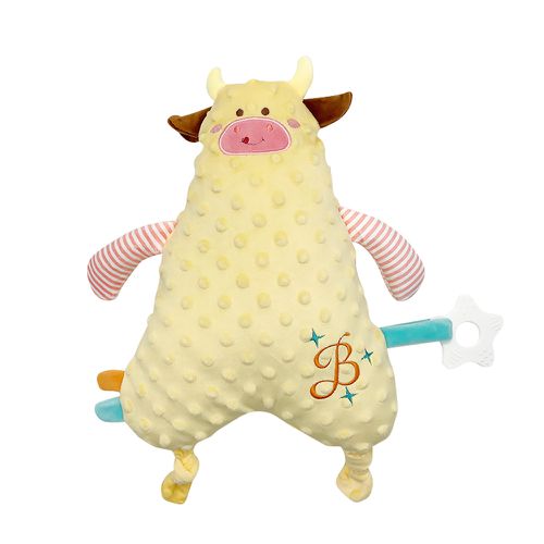 JoyNa - 安撫娃娃 可愛動物捏捏安撫玩偶 抱枕玩具-小黃牛 (20*30 cm)