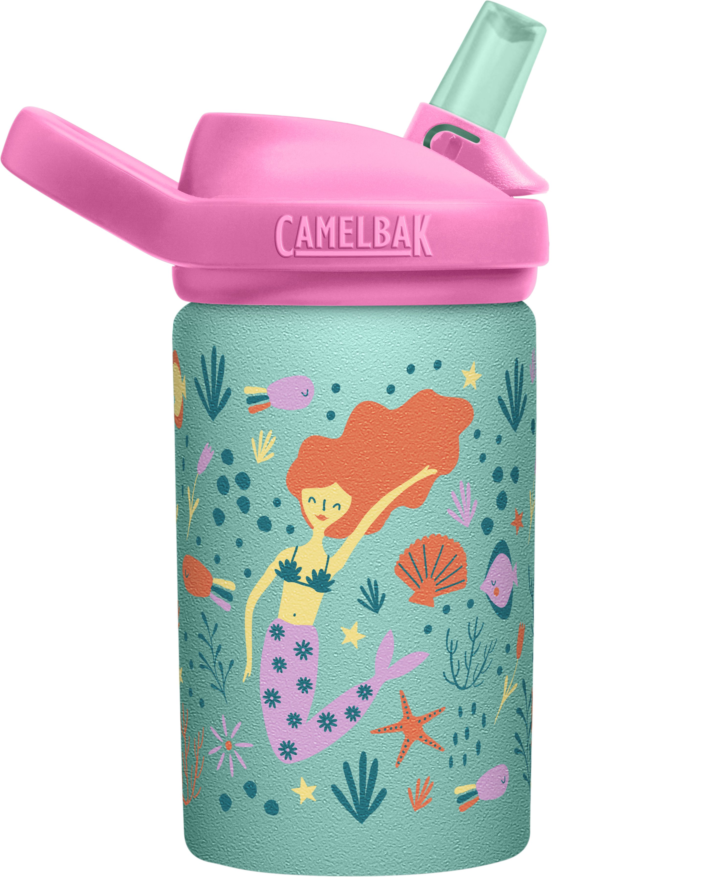 CamelBak - EDDY+ 兒童吸管單層不鏽鋼水瓶-美人魚王國-400ml