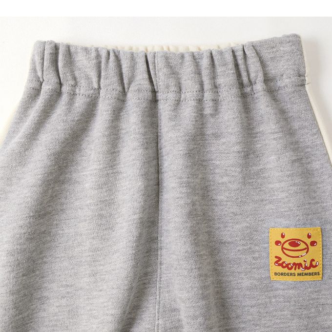 日本 ZOOLAND - 背後療癒熊臉合身長褲-療癒咖哩飯-黑