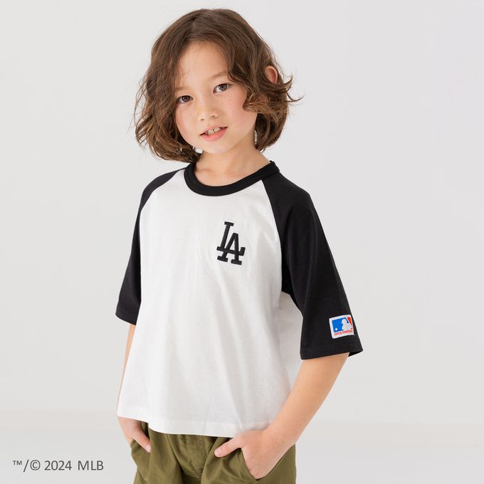 日本 Chil2 - MLB聯名 純棉印花短袖上衣-紐約洋基-白x海軍藍