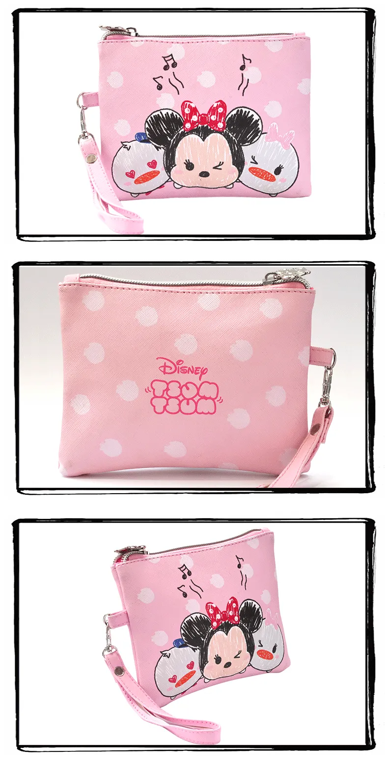 手提收納包-卡通米奇米妮-經典手繪風