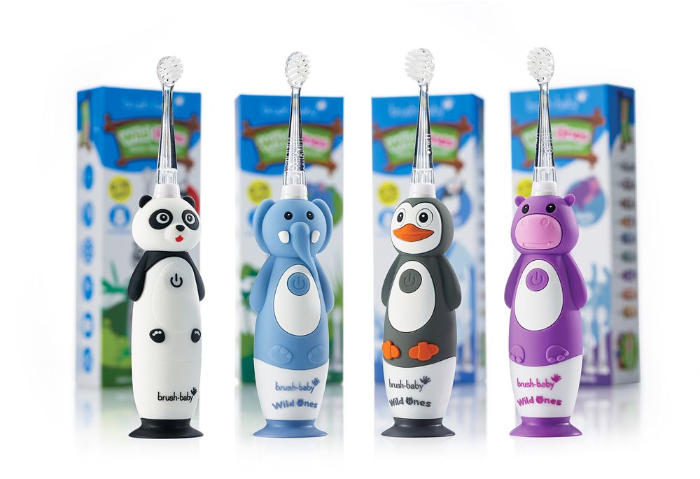 英國 brush-baby - 充電式聲波電動牙刷-大象-艾維-0-10歲
