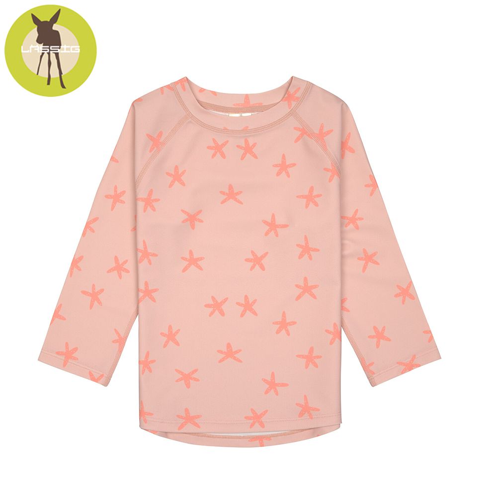 嬰幼兒抗UV長袖泳裝上衣-海星粉