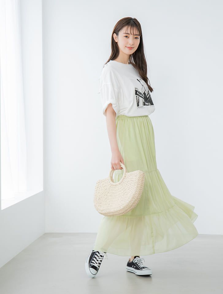 日本 fifth - 小清新三層蛋糕雪紡長裙-摩卡
