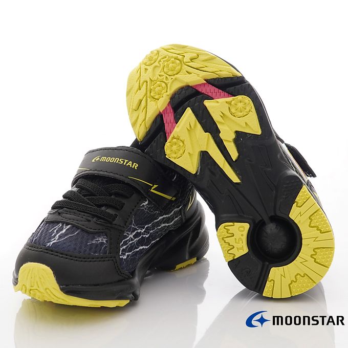 Moonstar日本月星 - 月星MSCN-3E競速運動款(中大童段)-運動鞋-黑