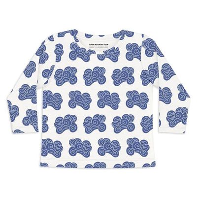 英國 SLEEP NO MORE - 100% 有機棉兒童圓領長袖上衣-雲朵
