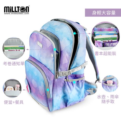 軍規雙軸護脊書包｜藍紫心心Purple Heart｜30L 800g