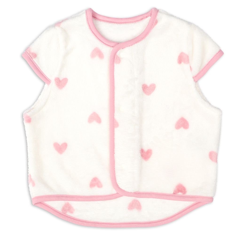 短版晚安背心-愛心-粉紅色