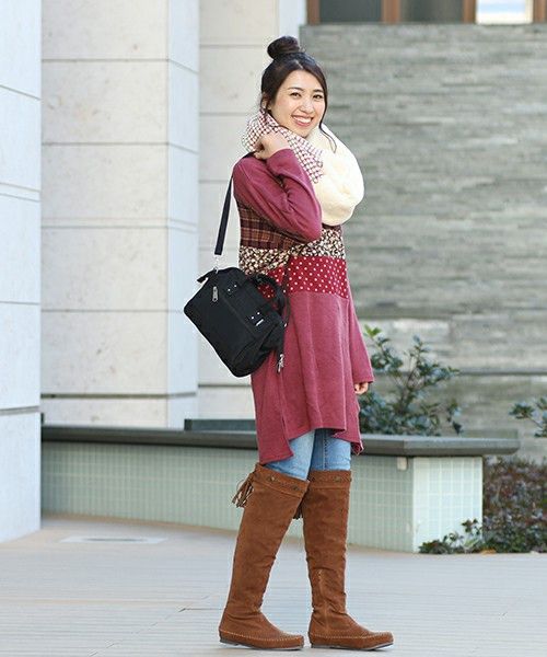 日本 Anello - 絲紋兩用托特包-mini-PU紫色