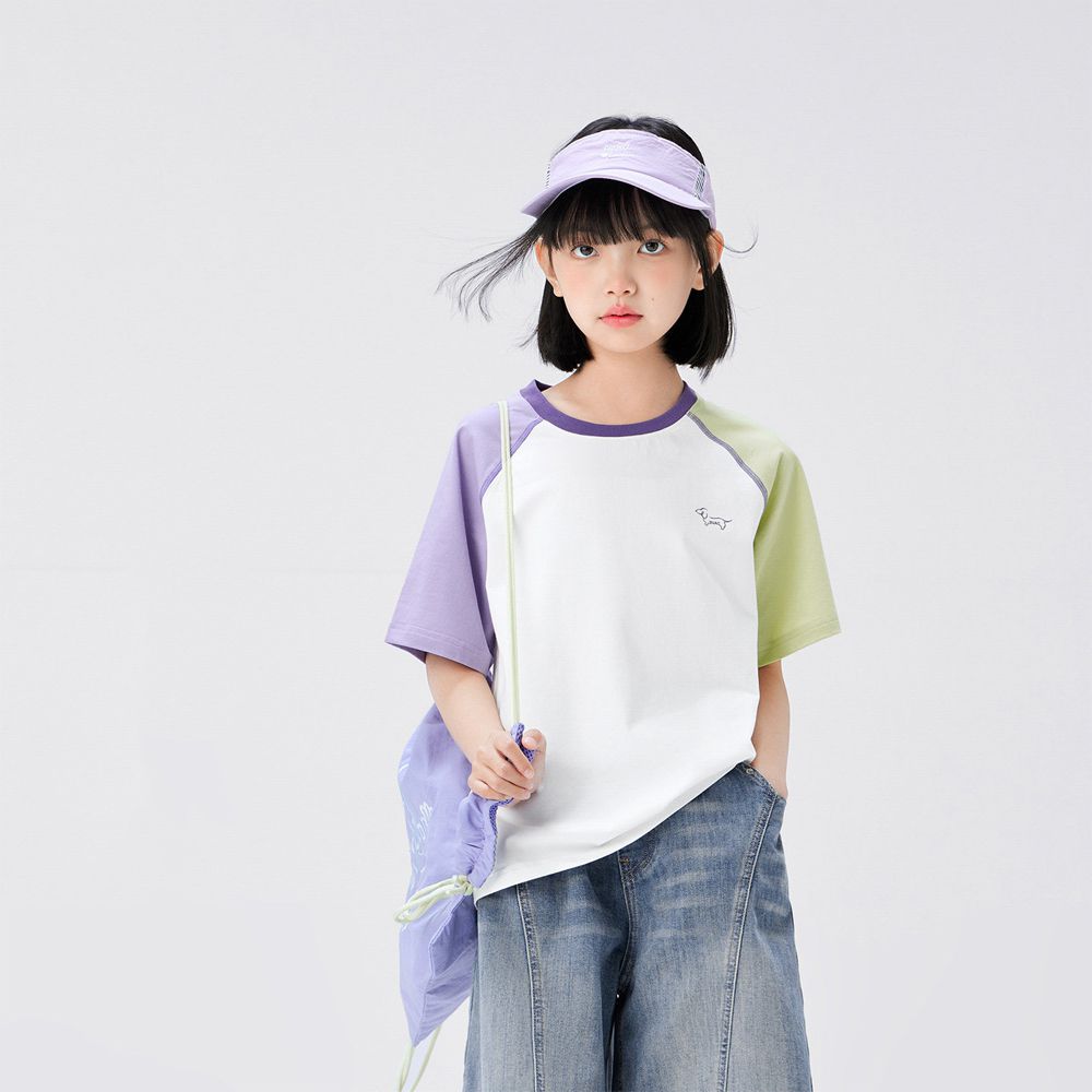 -3℃瞬間涼感短袖T-撞色綠