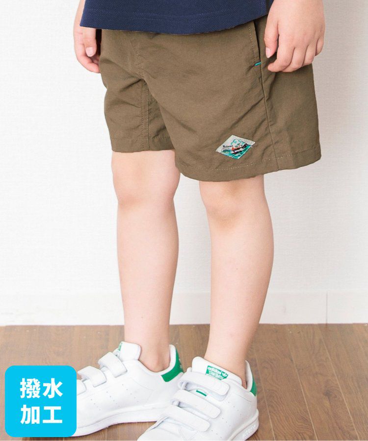 日本 BREEZE - 水陸二用百搭logo裝飾短褲-寶石綠