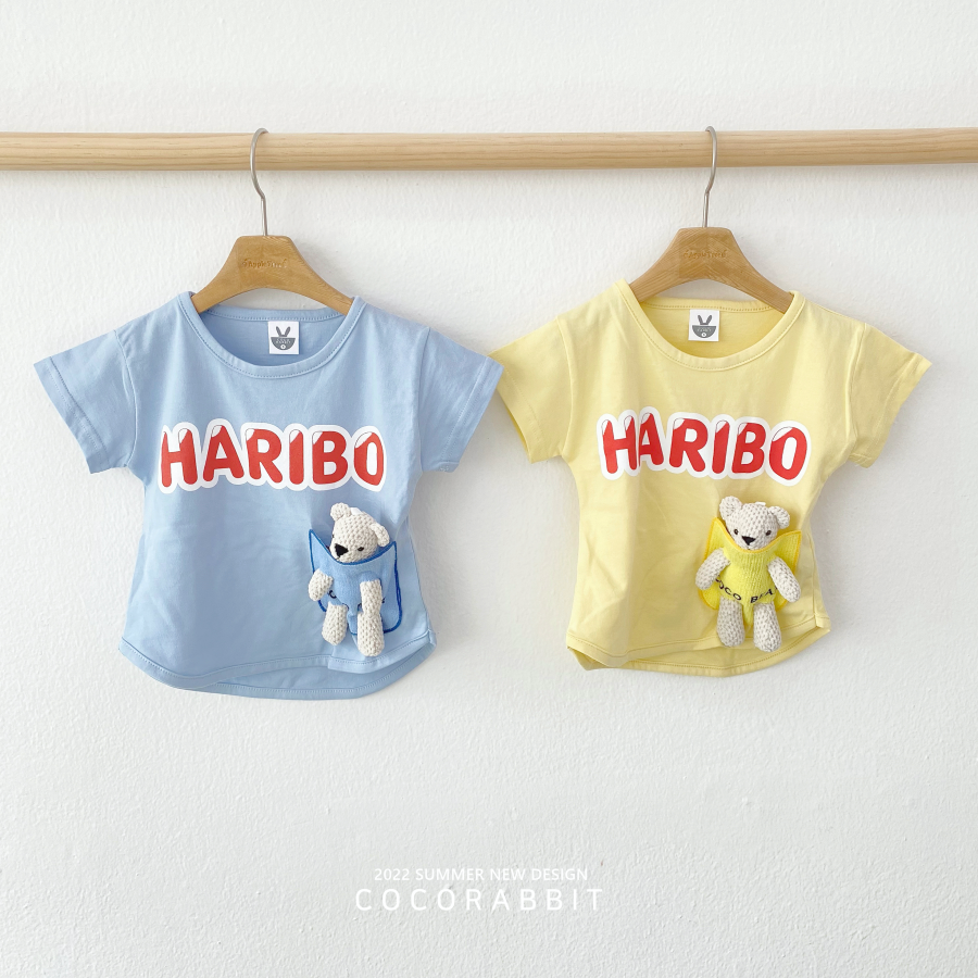 韓國 Coco rabbit - 熊熊娃娃 HARIBO T-鵝黃