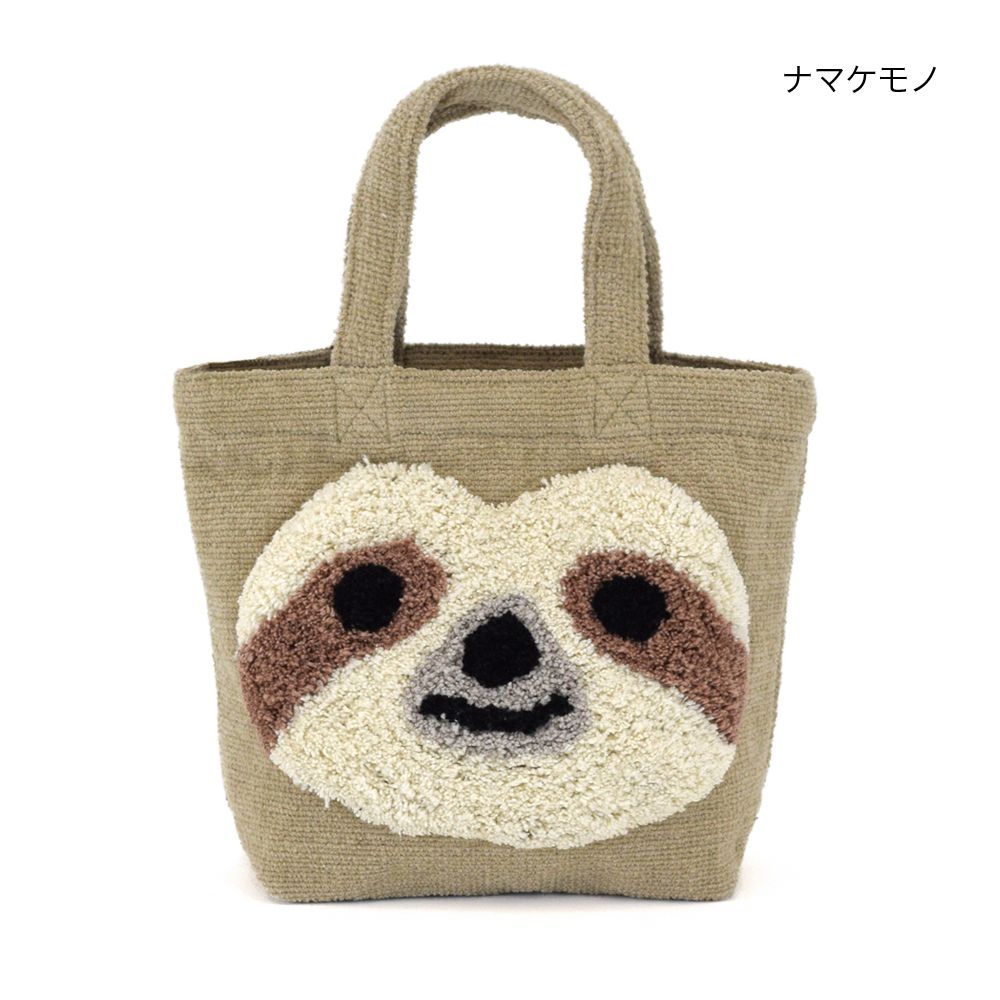 日本 TOMO - 可愛動物刺繡帆布包/提袋-柴犬-芥末 (29×21×D10cm)